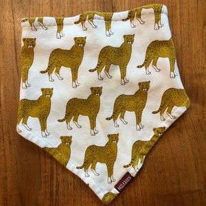 Milkbarn cheetah print bib